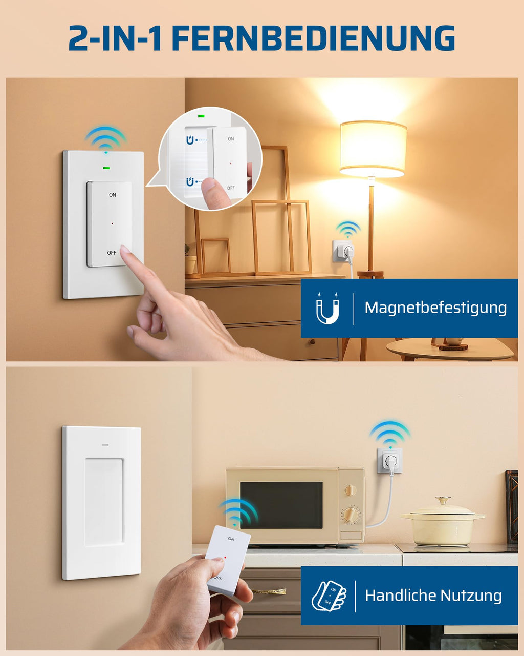 Wireless Socket with Remote Control 16A 3680W – White
