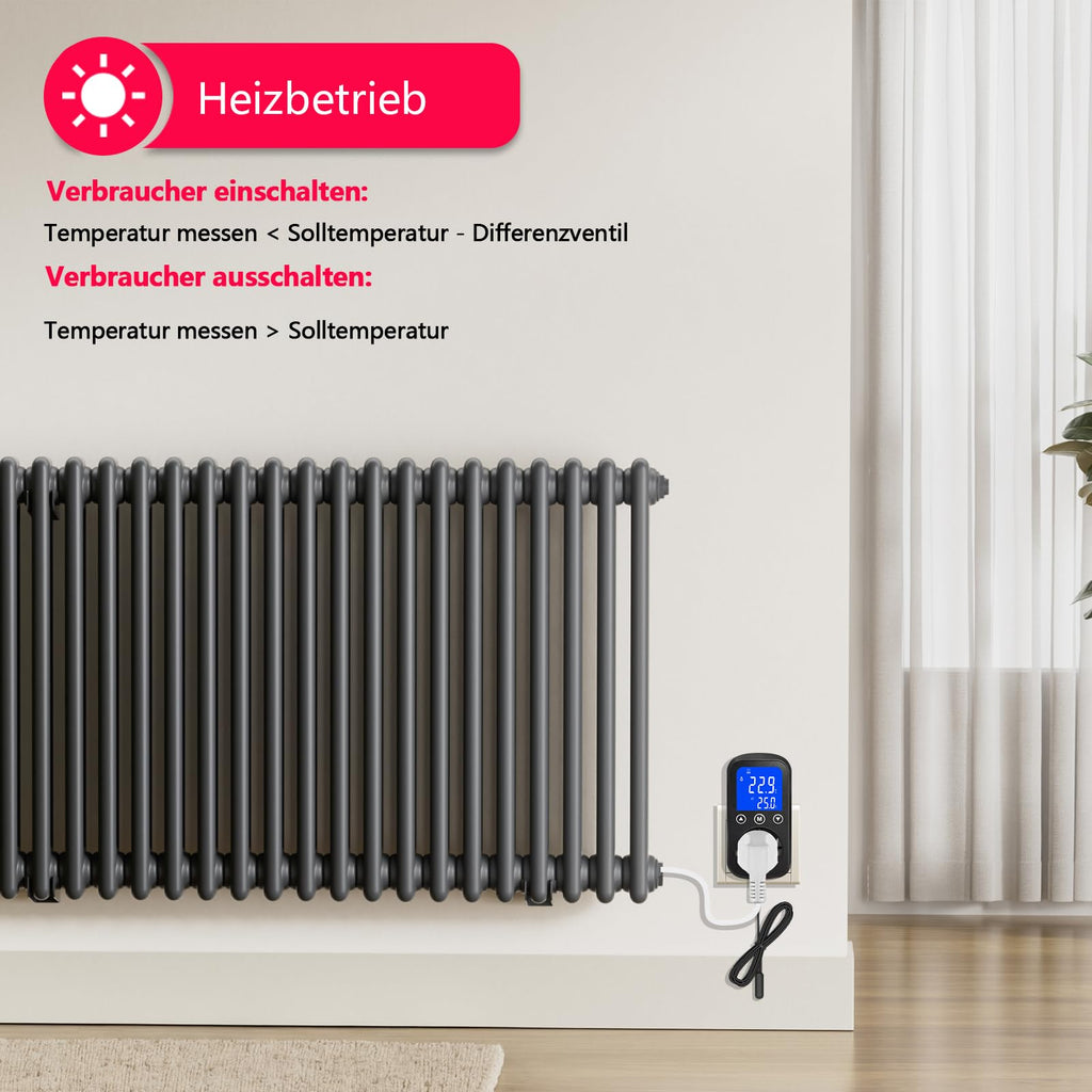 Digital Thermostat Plug KETOTEK – 230V Waterproof Sensor