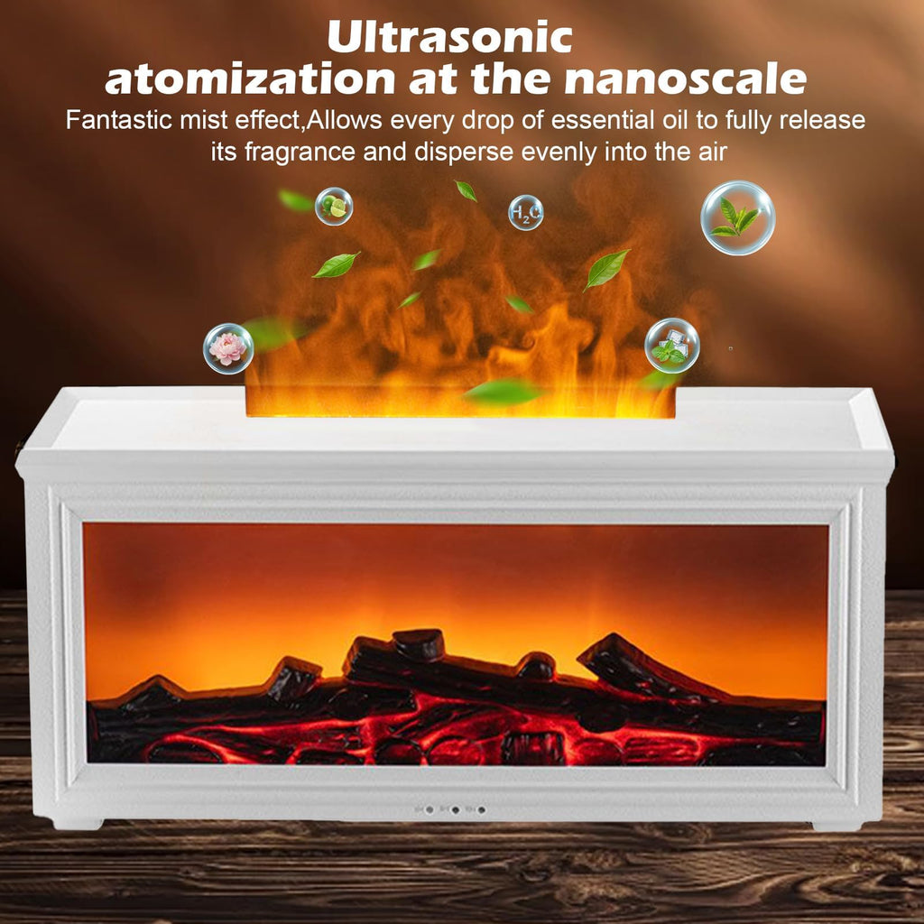 LED Flame Diffuser, 7 LED colors, white