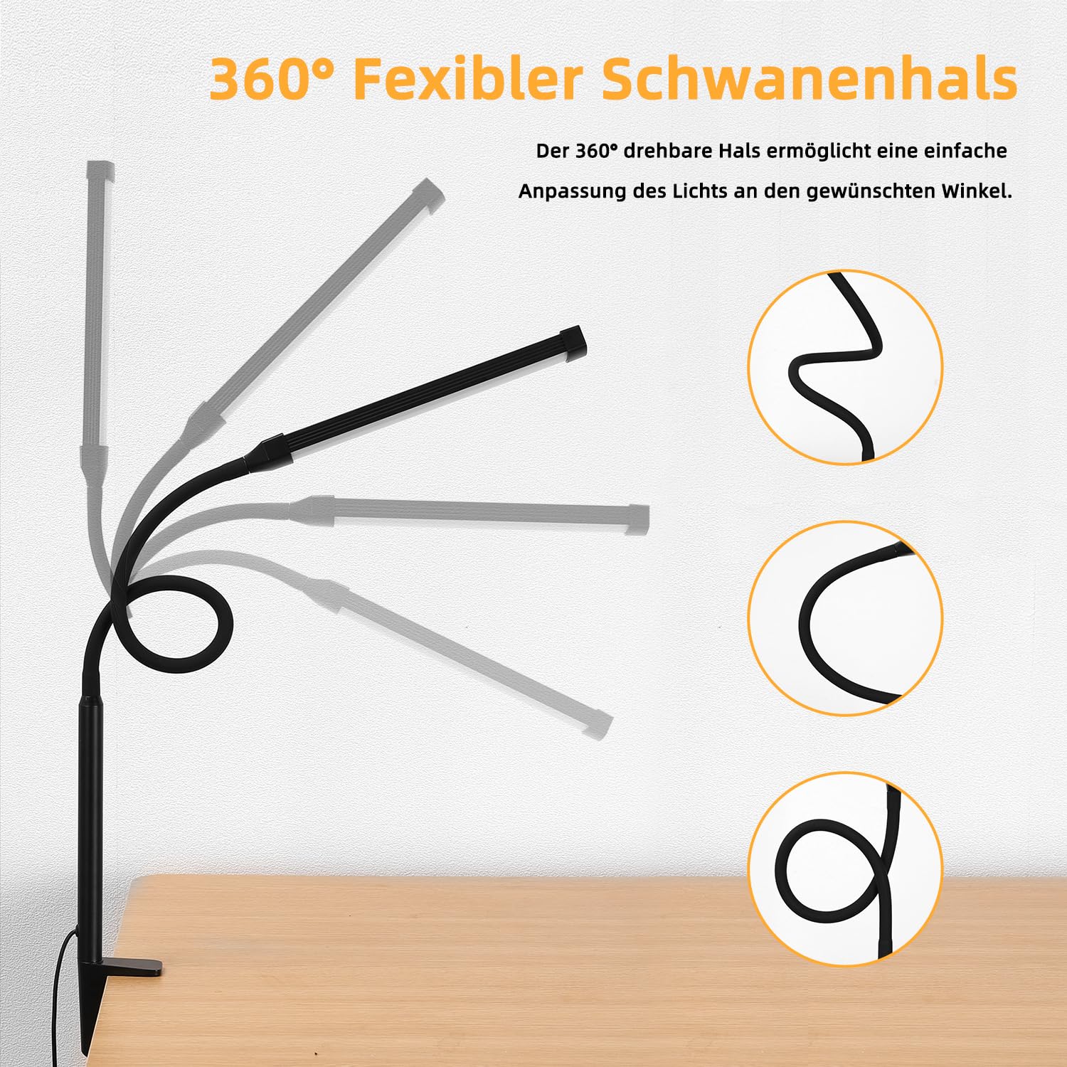 Dimmable LED desk lamp