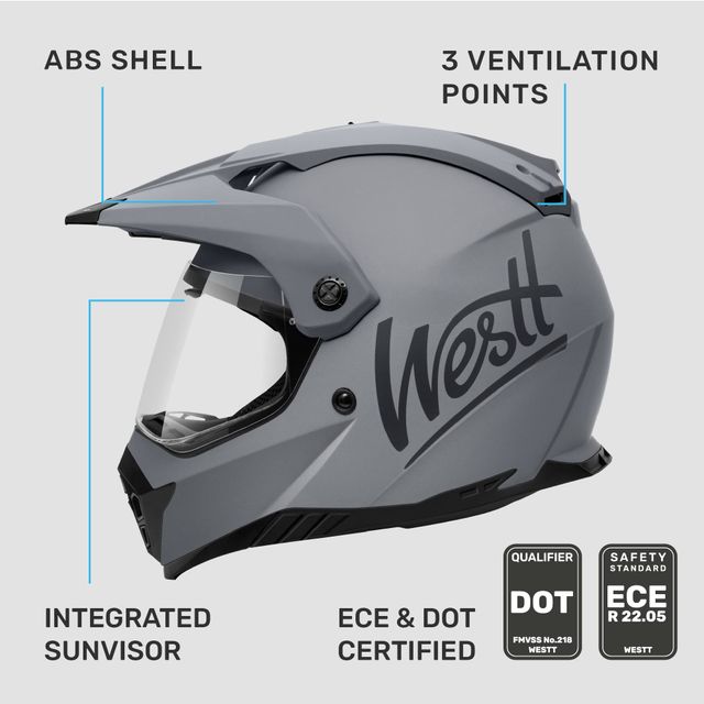 Kask Motocrossowy z Przyłbicą ECE R22/05 DOT – Lekki ABS + EPS Rozmiar L