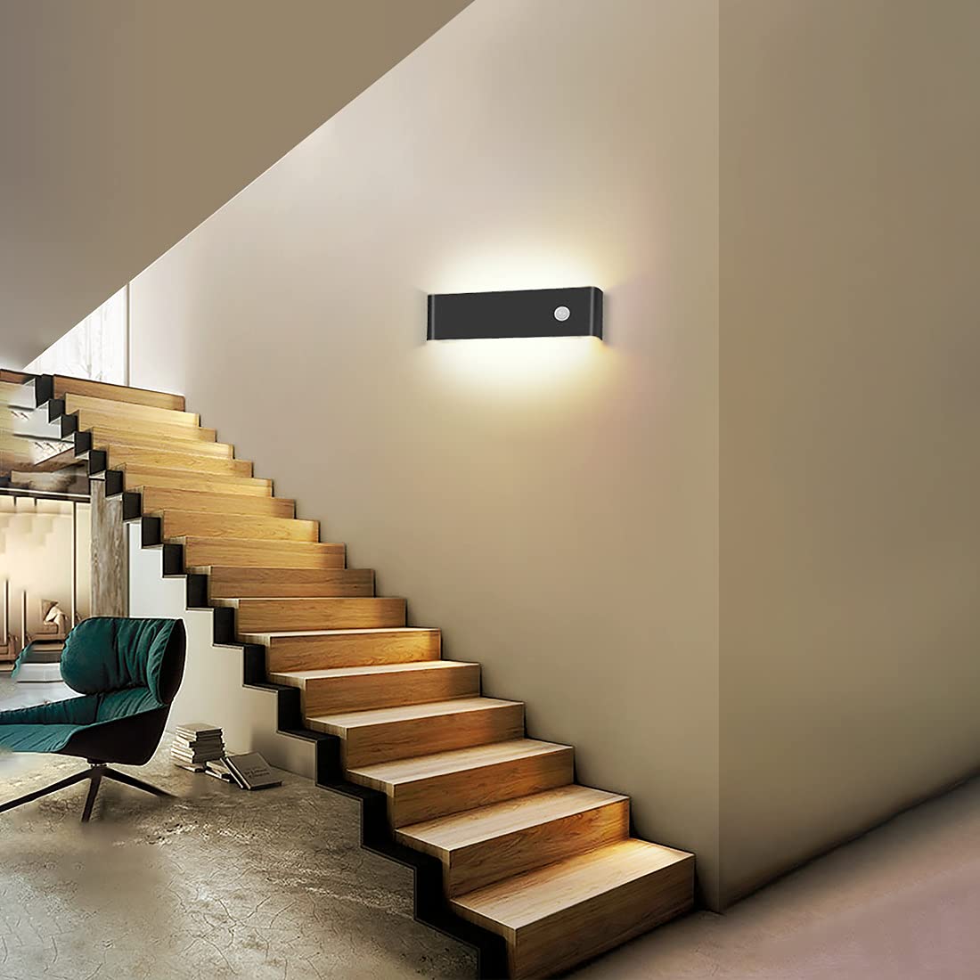 12W czujnik ruchu LED lampa ścienna Oświetlenie w górę i w dół – Czarna