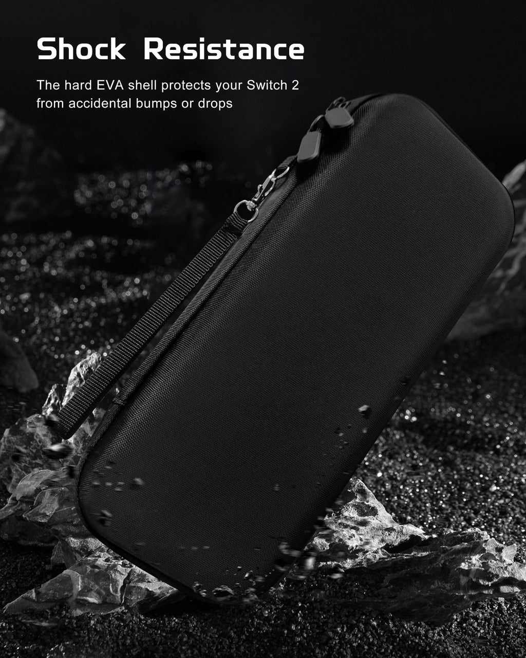 Joso Switch 2 Protective Case with Screen Protector and Accessories - Hard Black