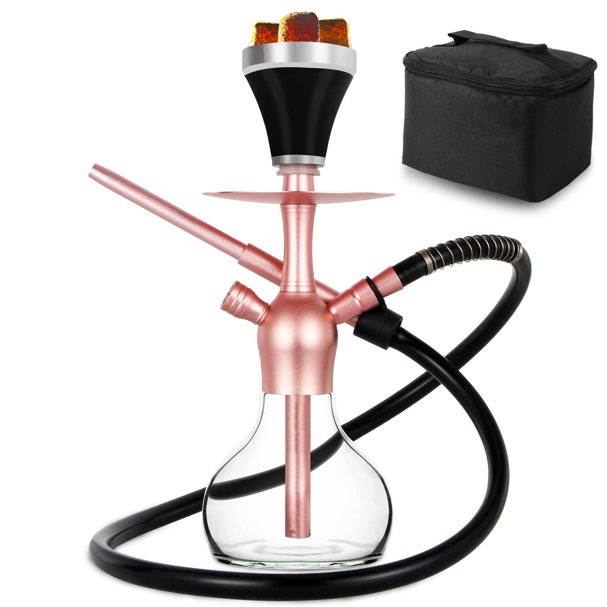 Premium Portable Hookah with Case – Silicone and Stainless Steel