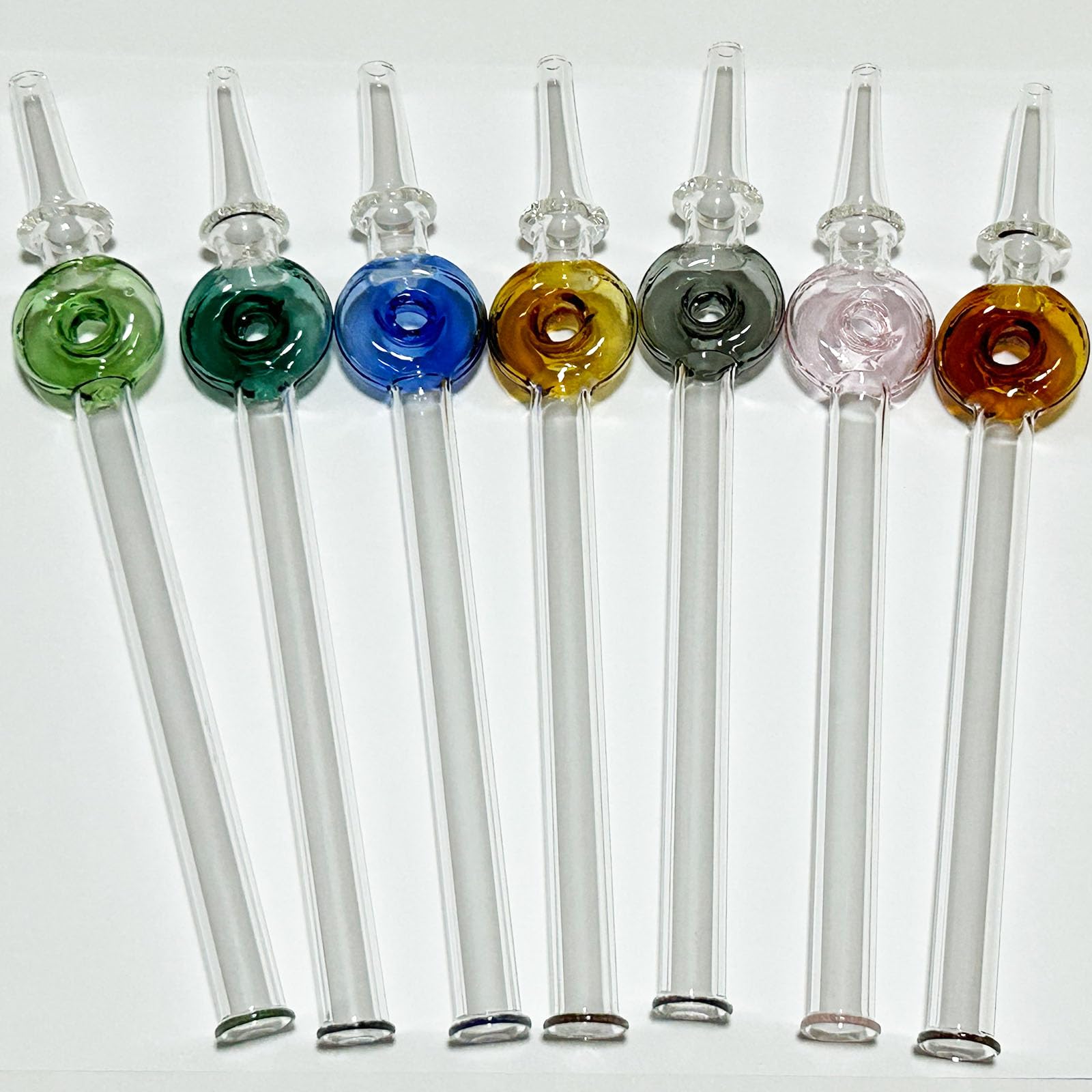 Glass Tobacco Pipe 7 inches For Tobacco Use Only - One Size