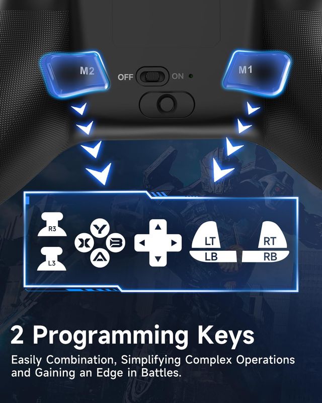 EasySMX X15 Wireless PC Controller with Hall Effect Triggers and Joysticks - No Drift, Bluetooth