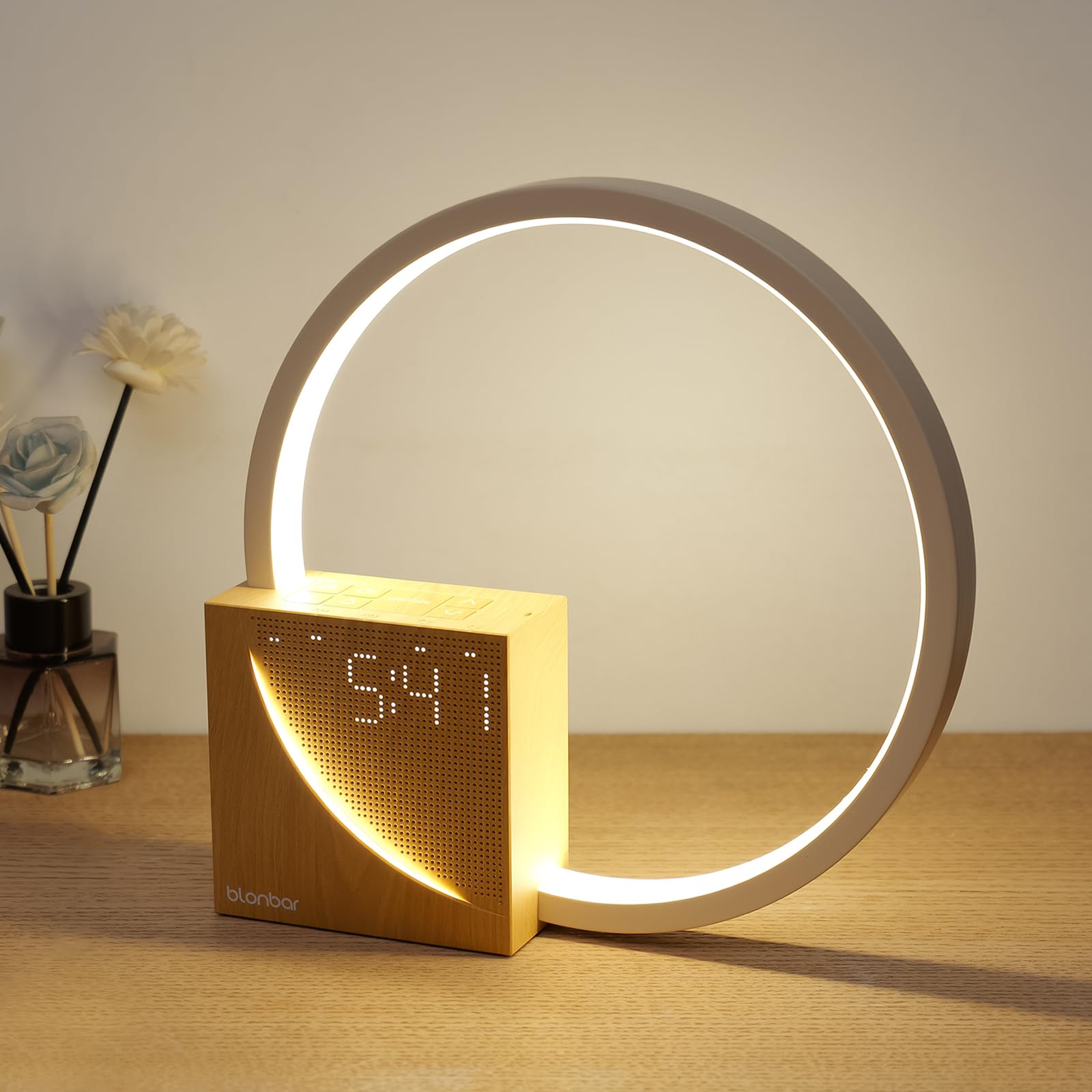 Blonbar AJ300 Night Light with Alarm Clock – LED, touch, nature sounds