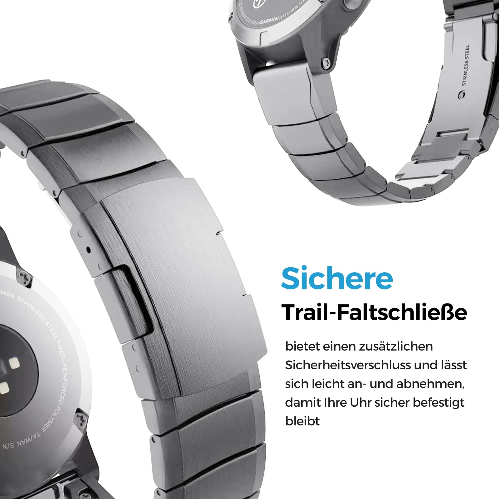 Titanium Quick Release 26mm Bracelet for Garmin Fenix 8 / Enduro