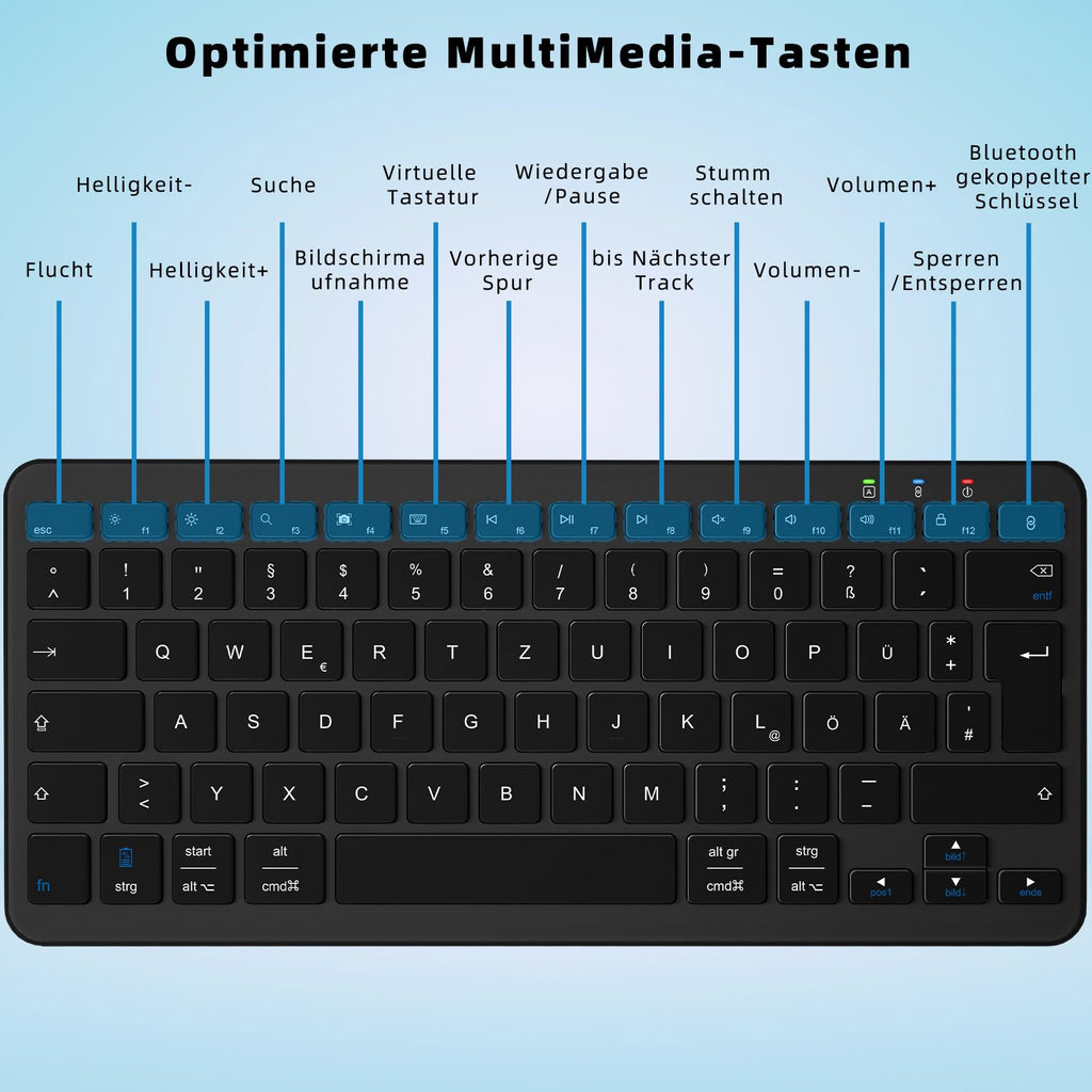 Qulose Wireless Bluetooth Keyboard