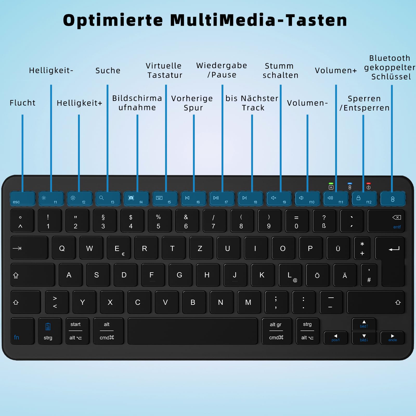 Qulose Wireless Bluetooth Keyboard