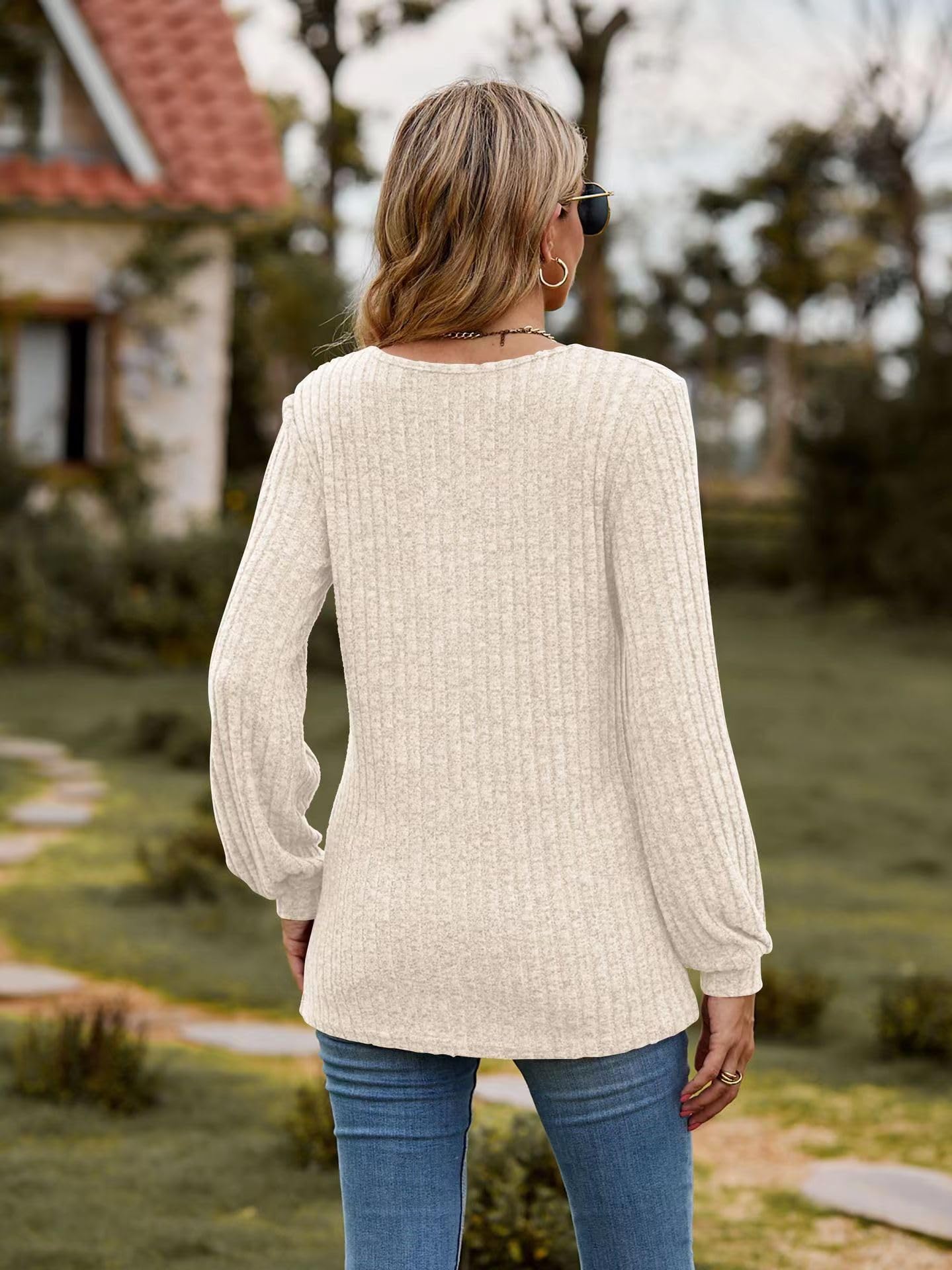 Women's Knitted Long-Sleeve T-shirt