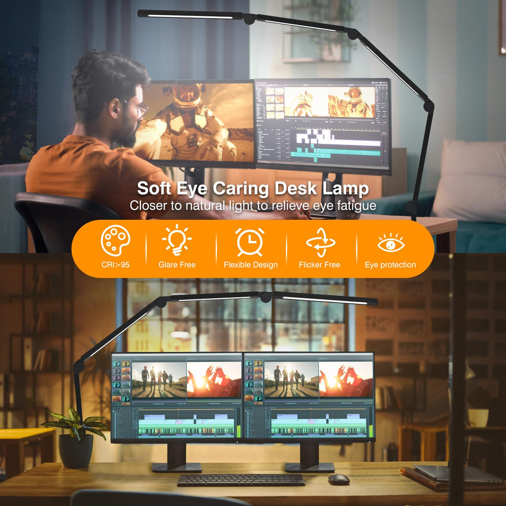 LED Desk Lamp with Clip – Flexible, For Desk and Bed