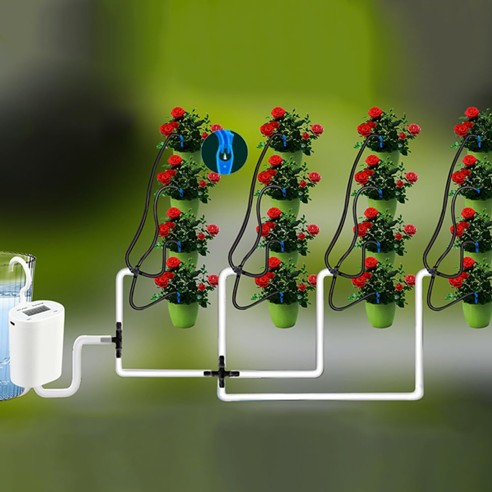 Automatic watering system for 1-16 potted plants – Holiday watering system