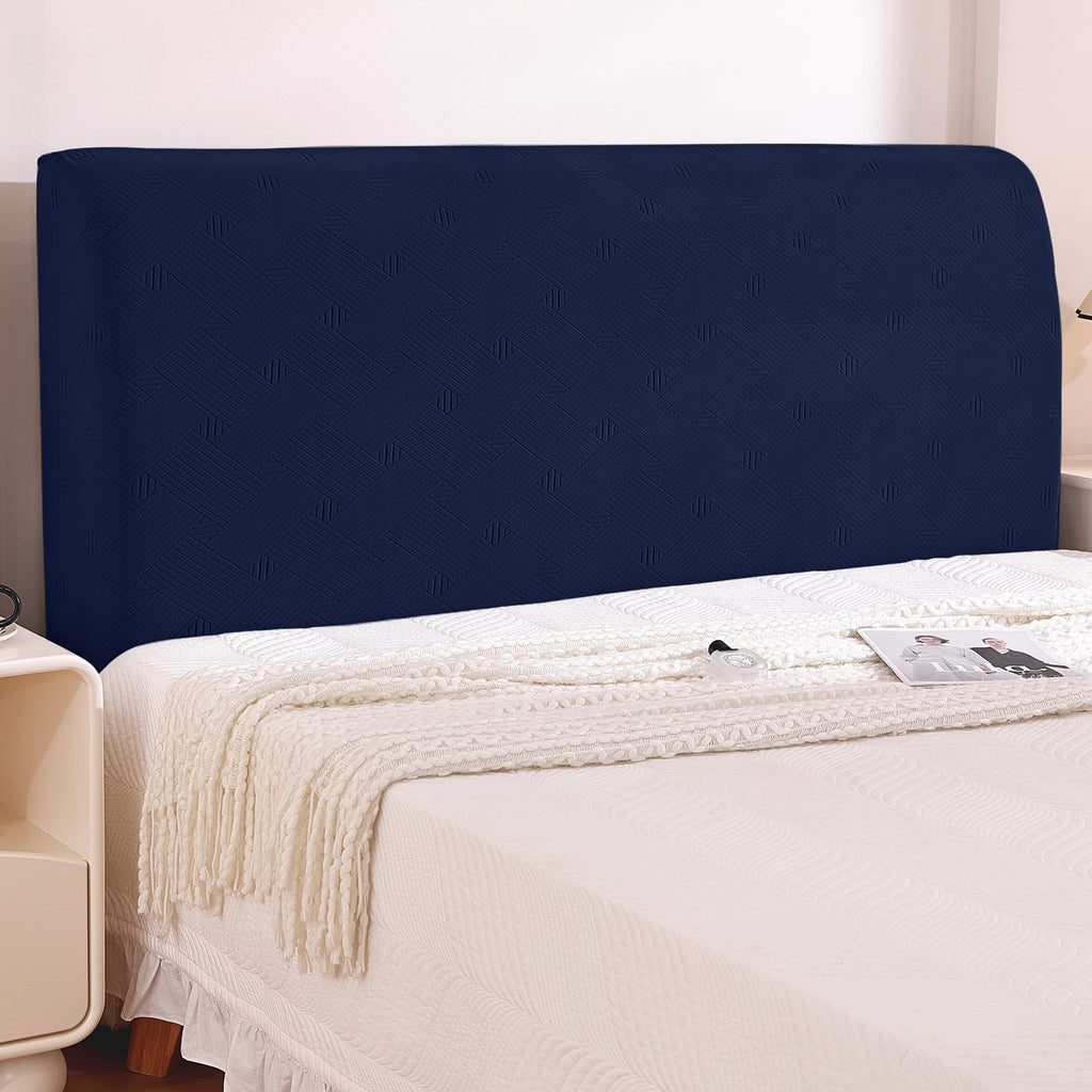 Bed Headboard Cover 120cm – Elastic, Dust Protection, Sample, Dark Blue