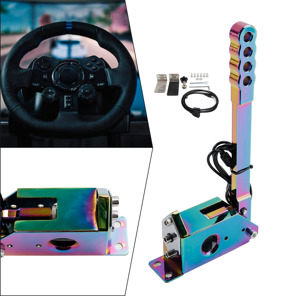 Hamulce ręczne USB do sim racing czujnik Hall kompatybilny z Logitech & Fanatec – Kolor