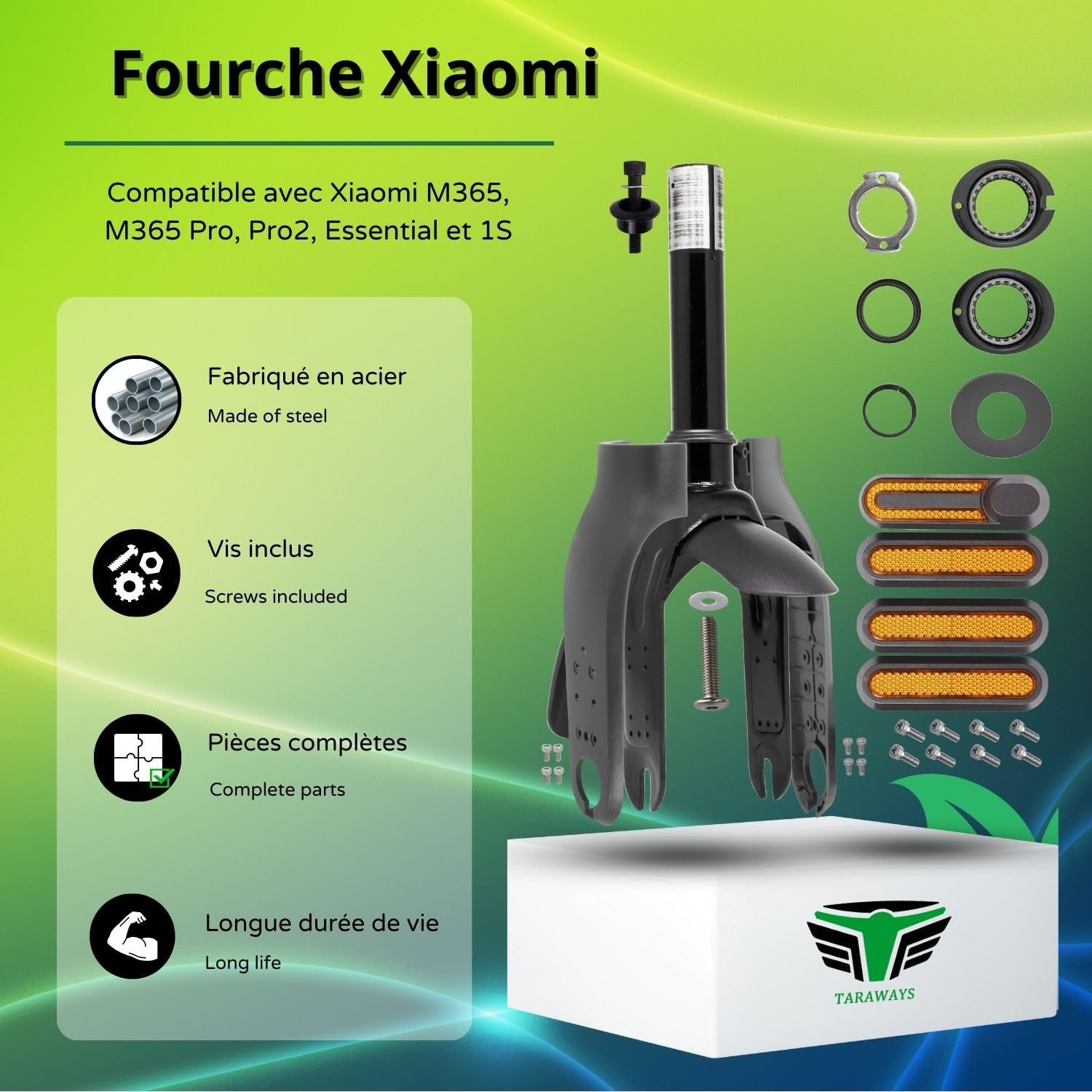 Front Fork for Xiaomi M365 Electric Scooter - Black