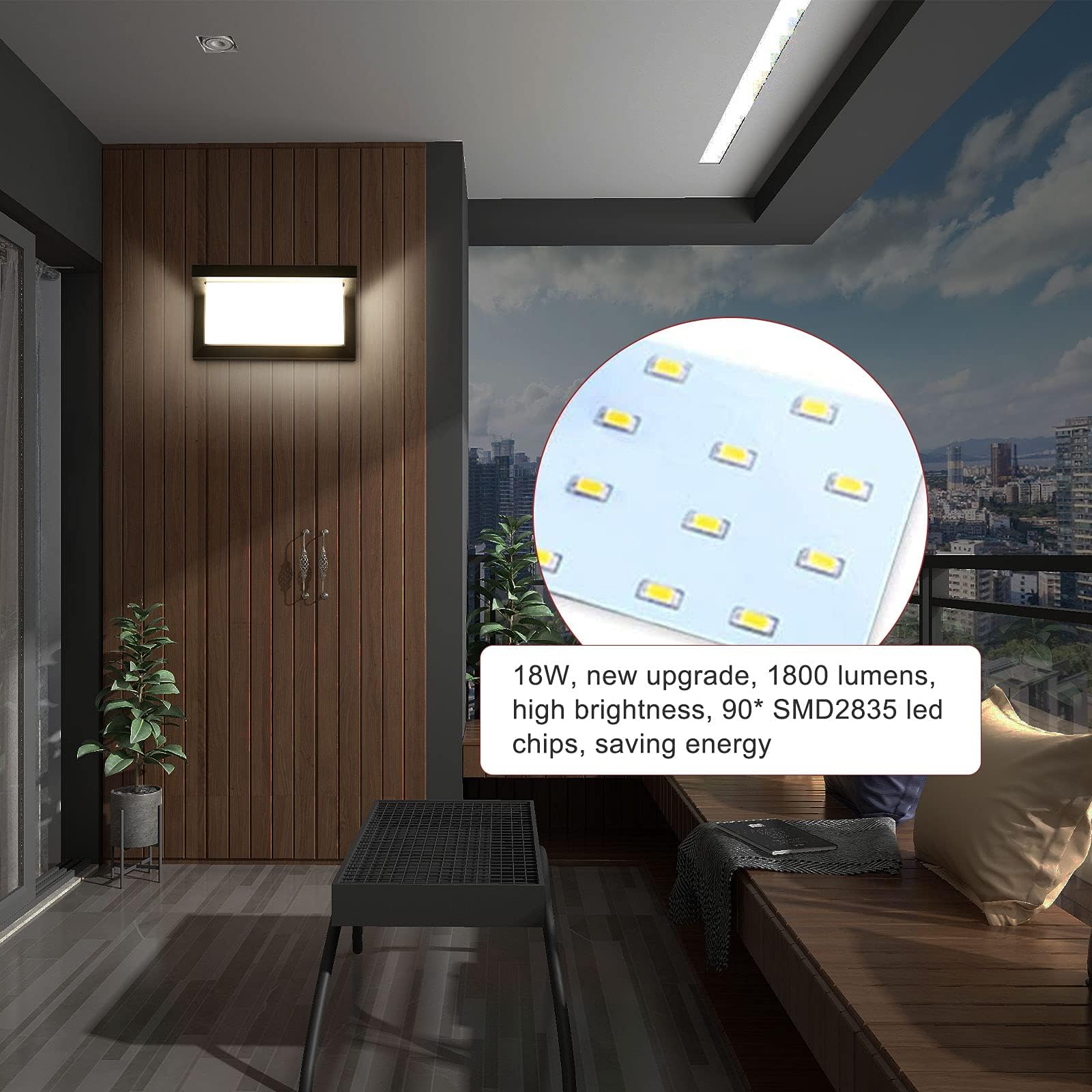 LED Outdoor Wall Light IP66 Waterproof for House Walls – Neutral White