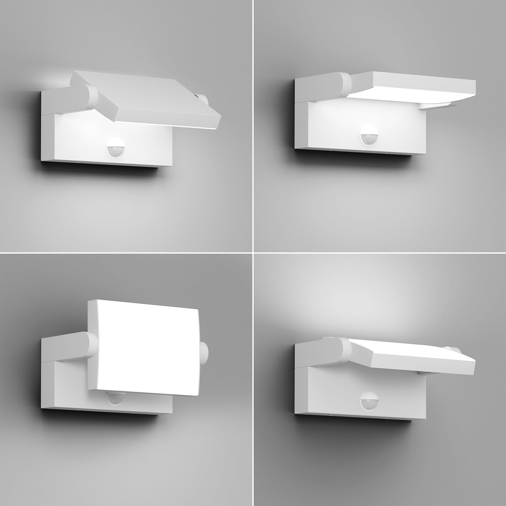 Klighten 24W Outdoor Wall Light Motion Sensor IP65 – White 4000K