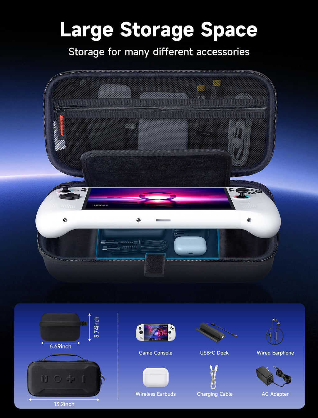 Etui JSAUX dla Lenovo Legion Go – Czarny