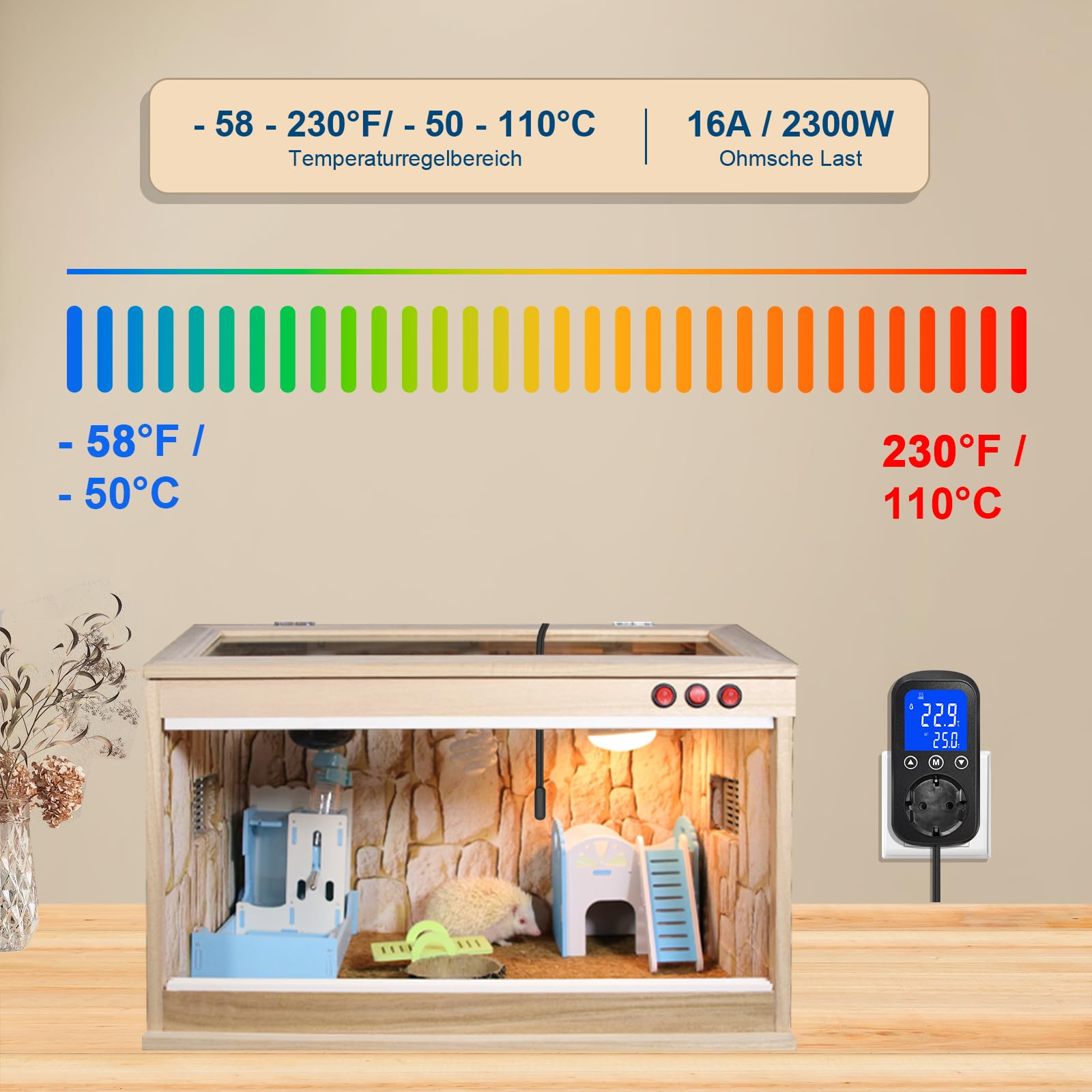 Digital Thermostat Plug KETOTEK – 230V Waterproof Sensor