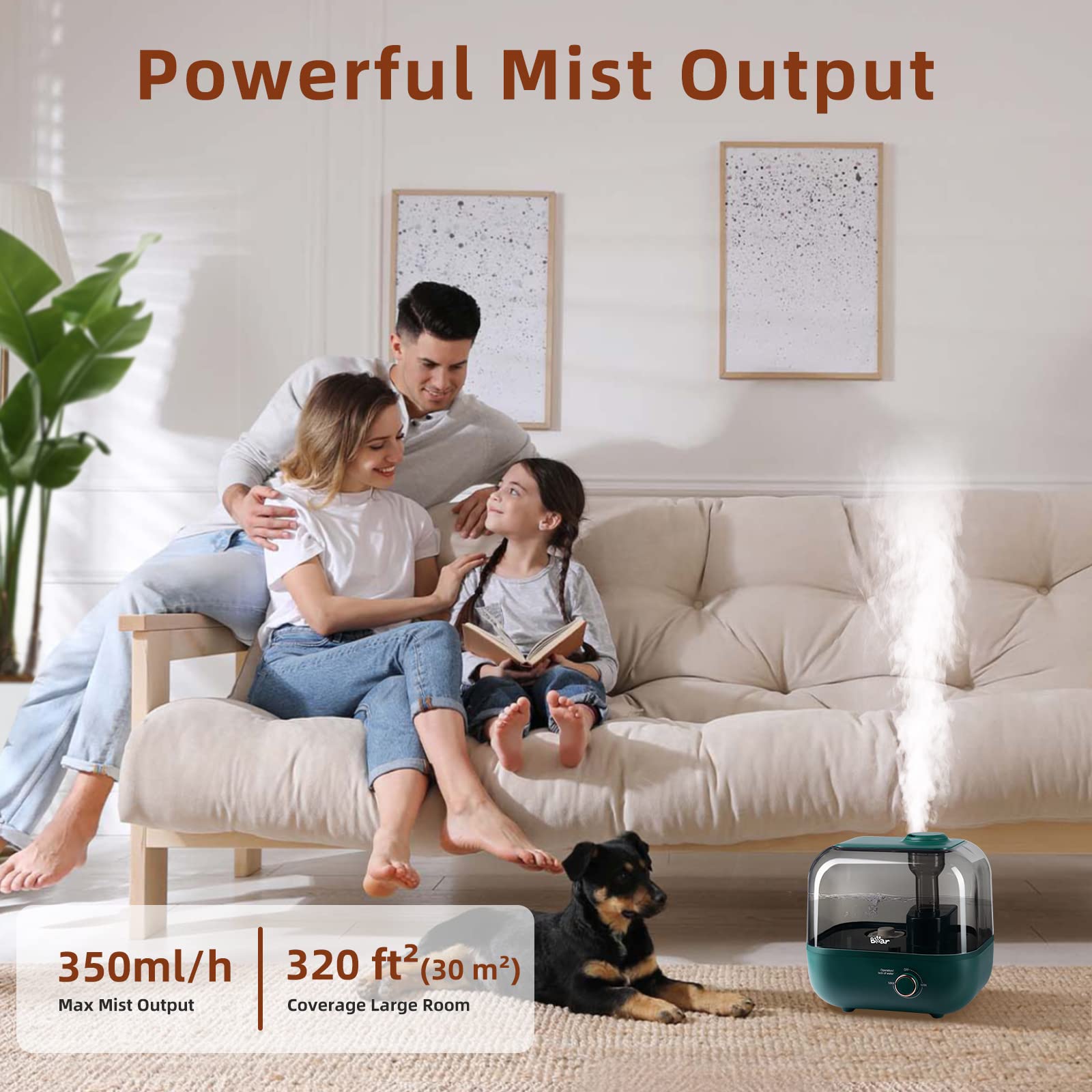 Nawilżacz powietrza 5L ultra cichy z aromaterapią - Polipropylen