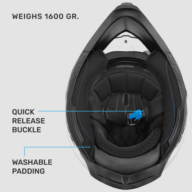 Kask Motocrossowy z Przyłbicą ECE R22/05 DOT – Lekki ABS + EPS Rozmiar L