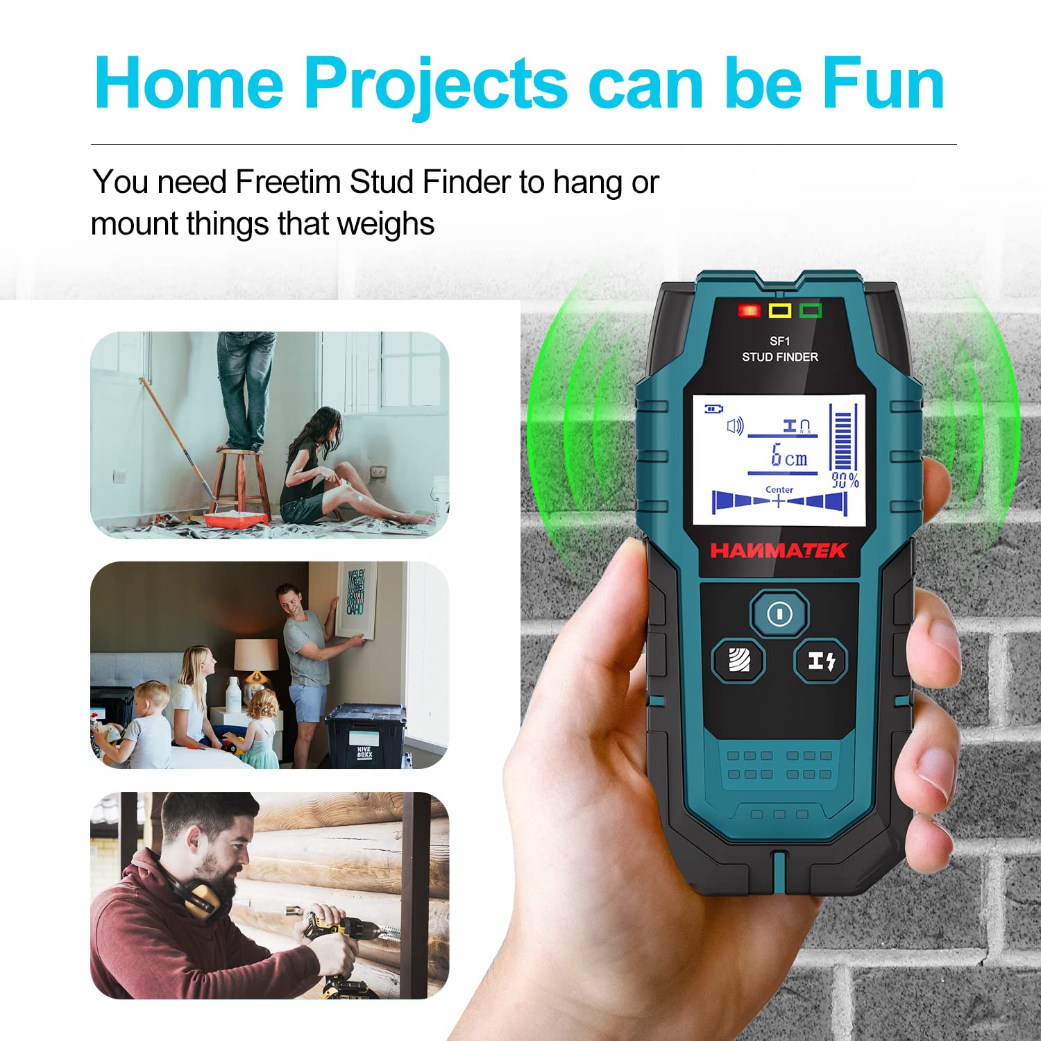 4-in-1 Stud Detector - Stud, Metal, Wire, and AC Voltage Detector