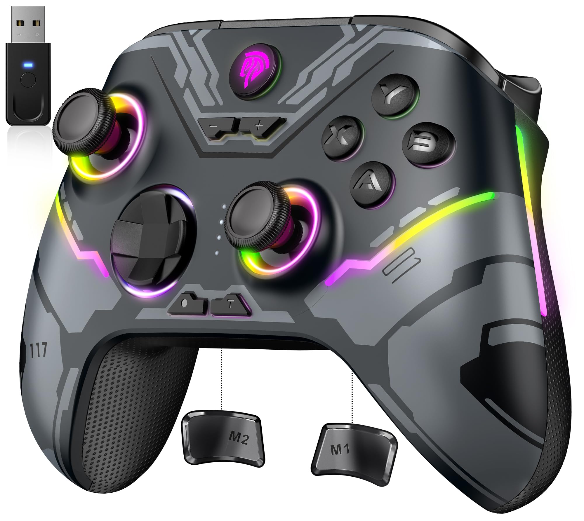 EasySMX X15 Wireless PC Controller with Hall Effect Triggers and Joysticks - No Drift, Bluetooth