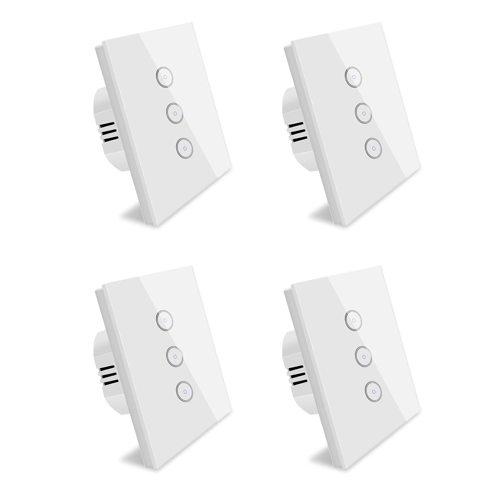 Smart Wi-Fi 3-Gang Switch - White 4 Pack