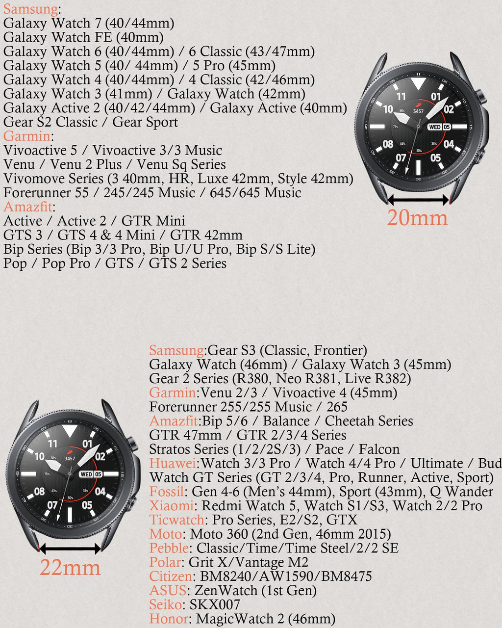 Luxury metal bracelet compatible with Samsung Galaxy watches – 20/22 mm