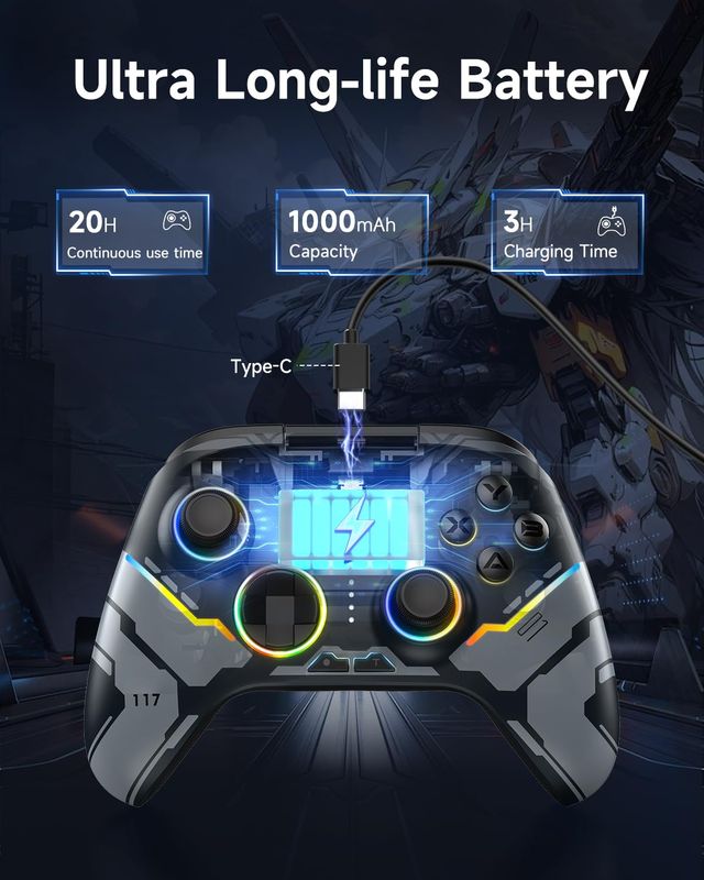 EasySMX X15 Wireless PC Controller with Hall Effect Triggers and Joysticks - No Drift, Bluetooth