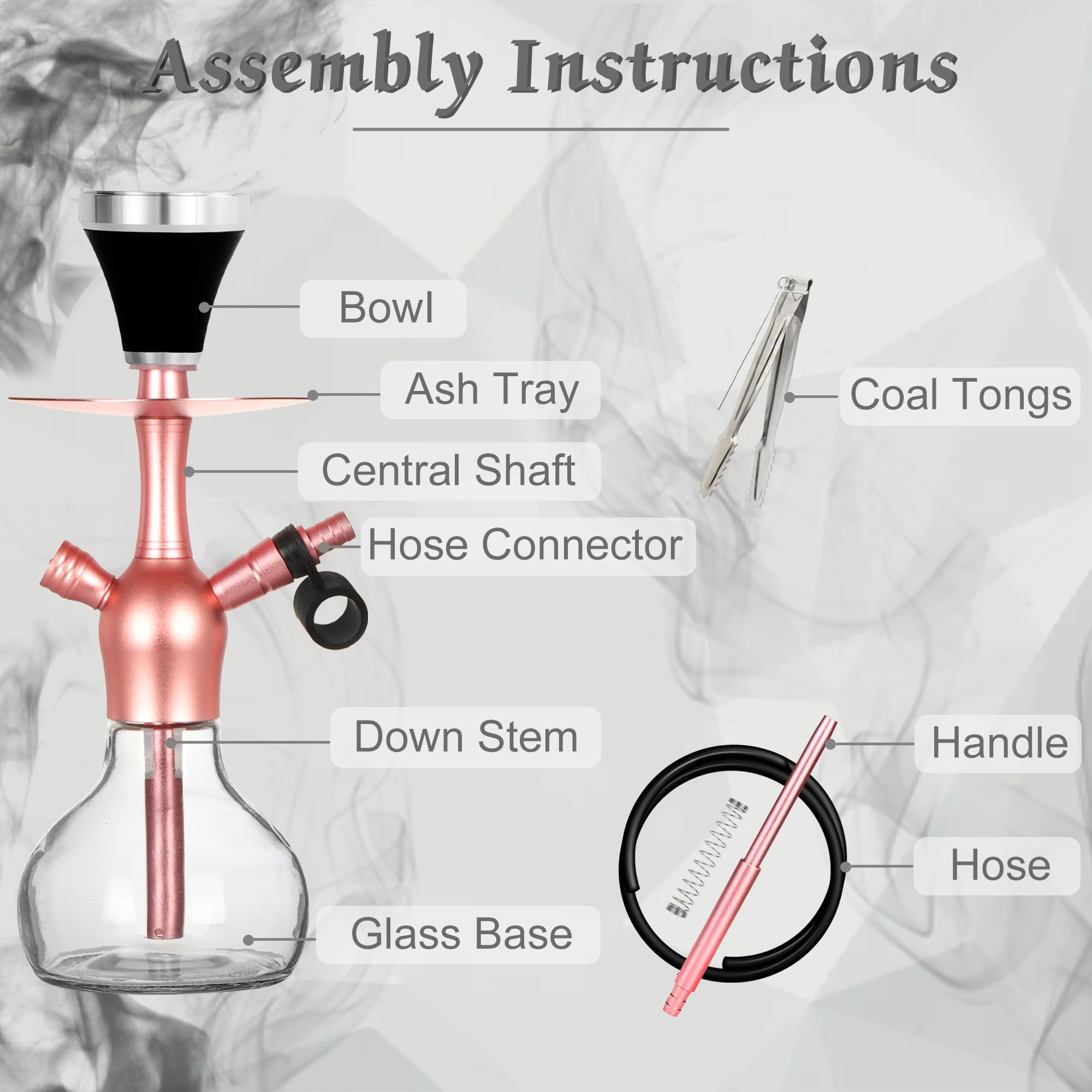 Premium Portable Hookah with Case – Silicone and Stainless Steel