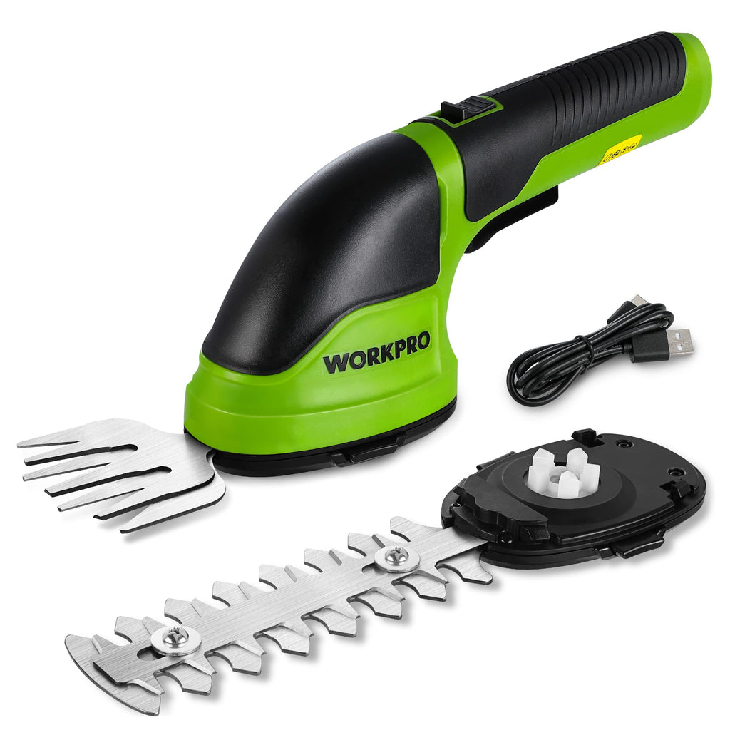 WORKPRO 3.6V Electric Garden Shears with 2 Blades and Battery – Efficient Trimming
