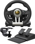 PXN V3 Pro Gaming Steering Wheel with Pedals – 180°, Vibration, Paddle Shift – PC/PS4/Xbox/Switch