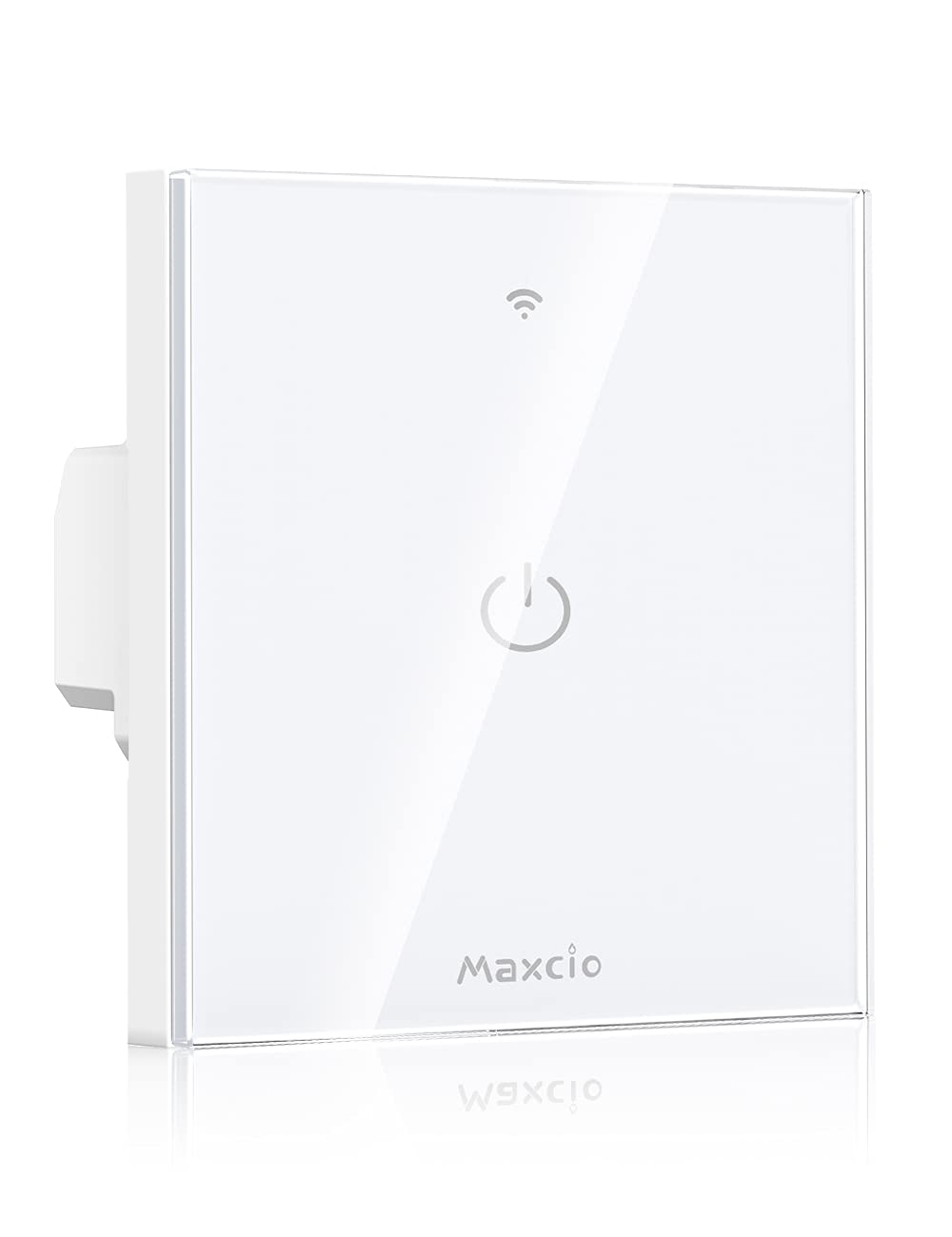 Maxcio Smart Wi-Fi 1-Way Light Switch Remote Control Compatible with Alexa and Google Home – White