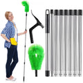 2-in-1 Telescopic Gutter Cleaner with Brush and Scoop – Green 320 cm