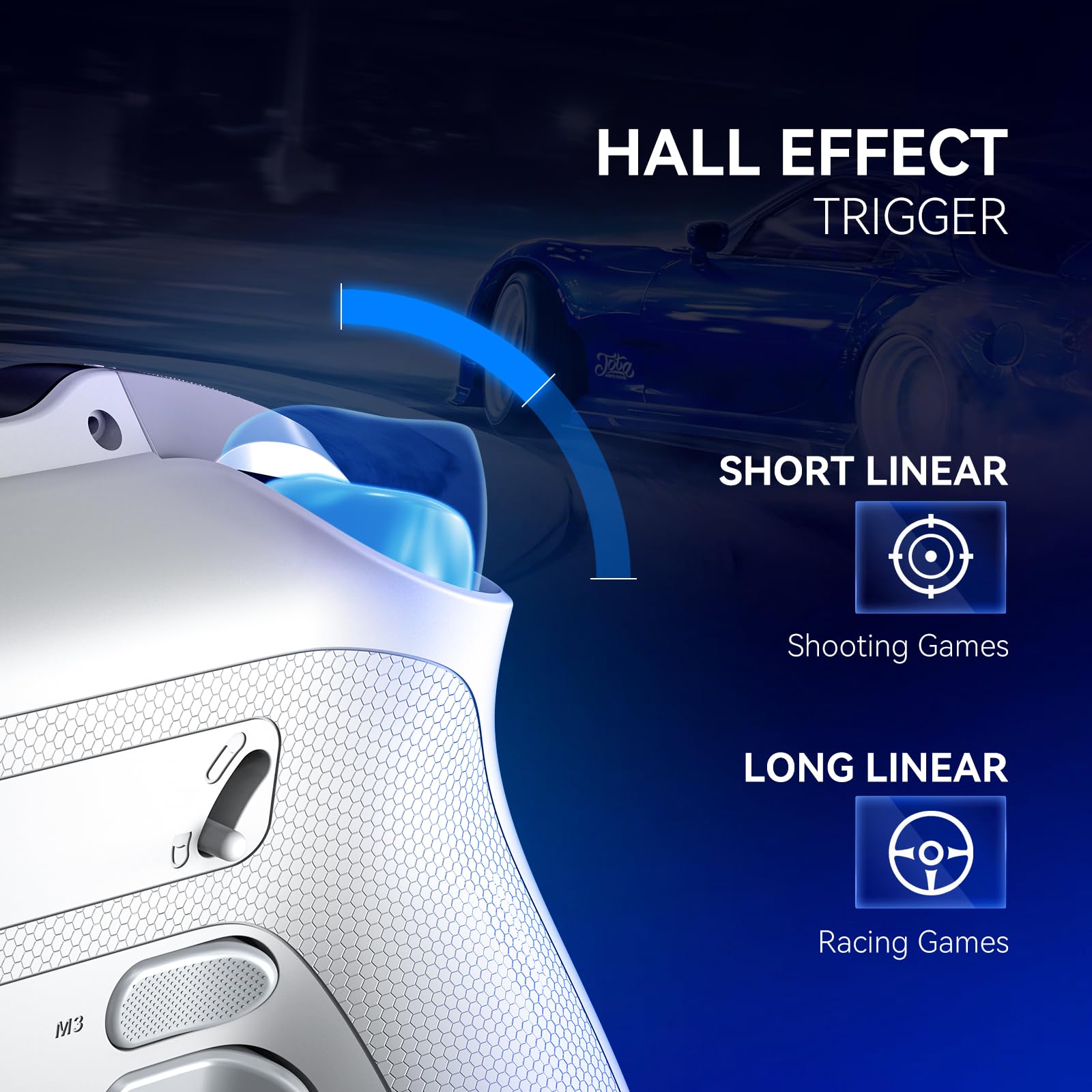 ManbaOne LED Interactive Game Controller Mapping – Silver White