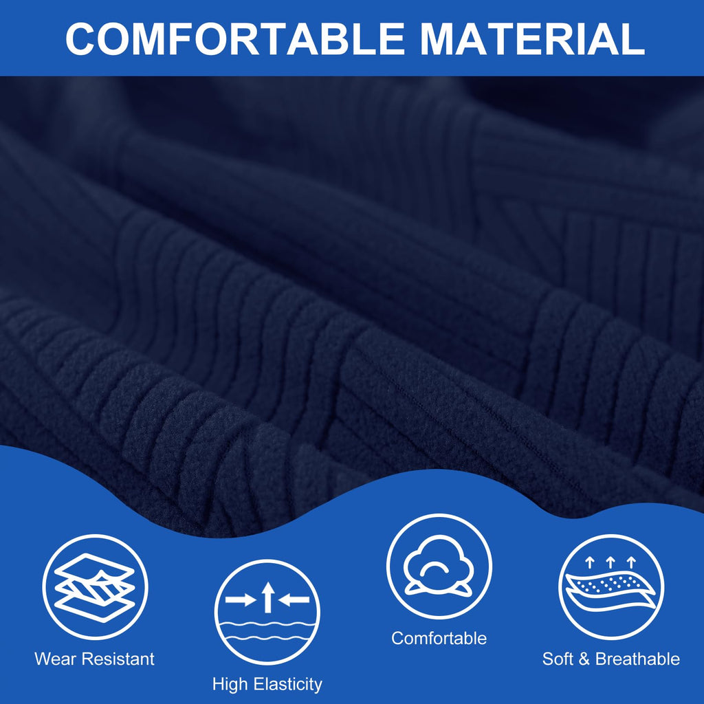 Bed Headboard Cover 120cm – Elastic, Dust Protection, Sample, Dark Blue