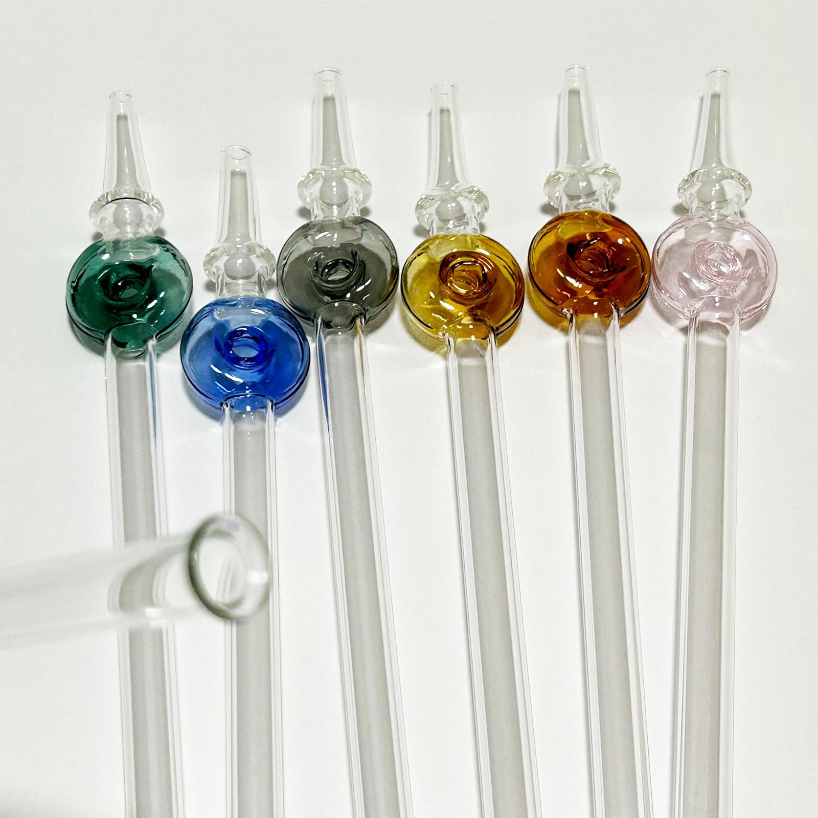 Glass Tobacco Pipe 7 inches For Tobacco Use Only - One Size