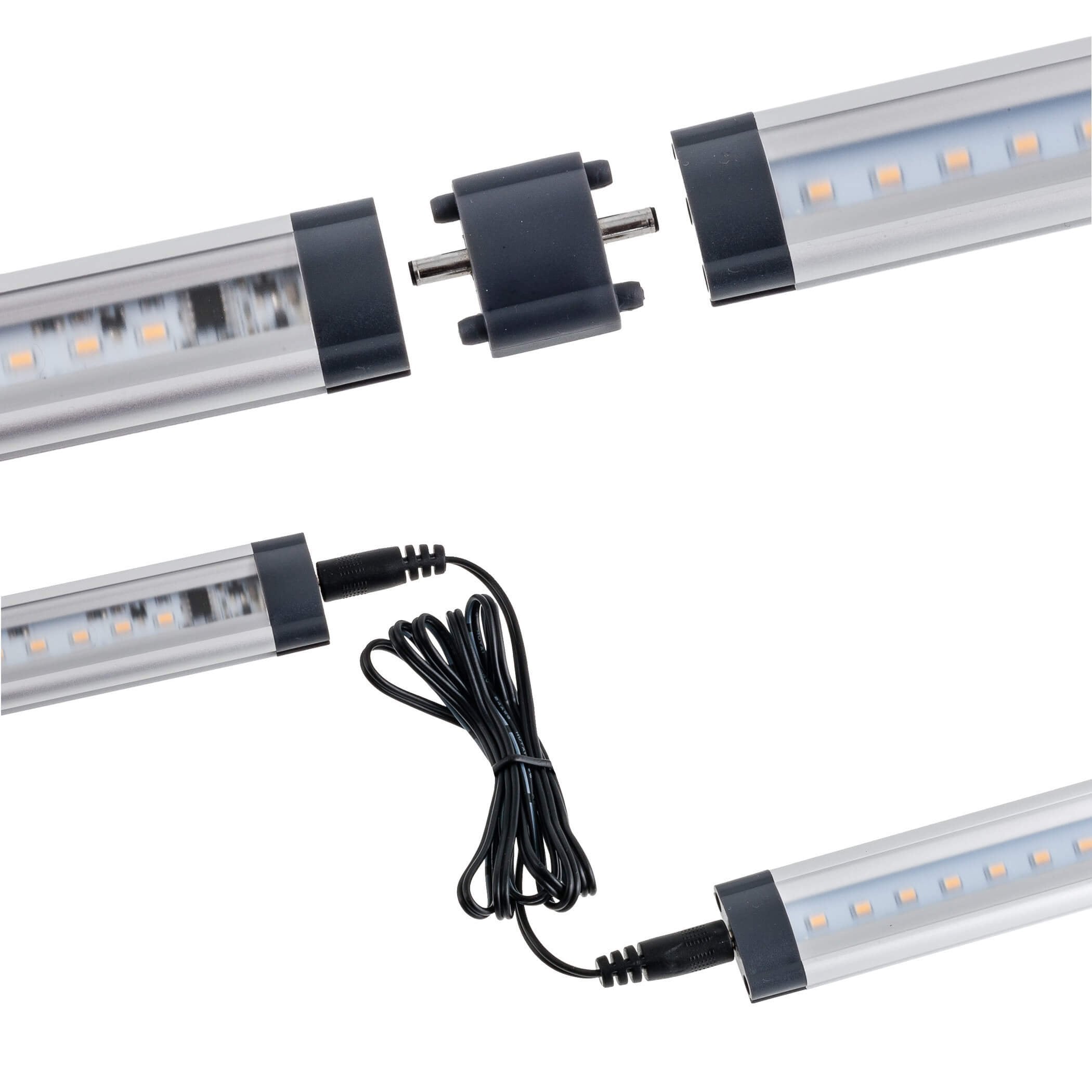 SEBSON LED Under-Cabinet Lighting Dimmable Set of 5 with Touch Function – 30 cm Warm White