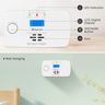 HEIMAN Carbon Monoxide Detector LCD Display 10-Year Lifespan - Replaceable Battery