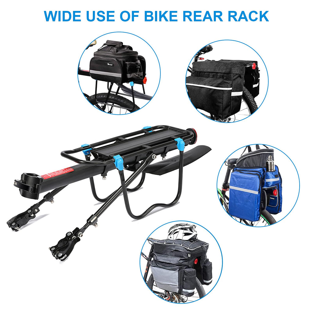 Adjustable MAIKEHIGH 50kg Rear Bike Rack - Black