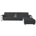 Waterproof Reversible 4-Seater L-Shaped Corner Sofa Cover for Left/Right - Dark Grey 285cm