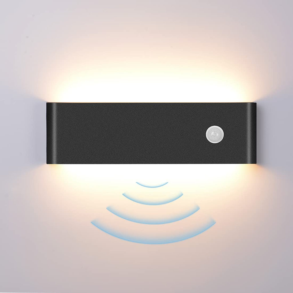 12W LED Motion Sensor Up Down Wall Light – Black