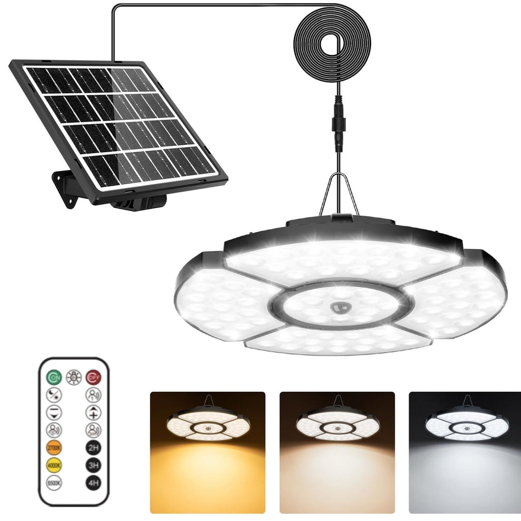 MEIKEE Outdoor Solar Hanging Light with Motion Sensor – IP65