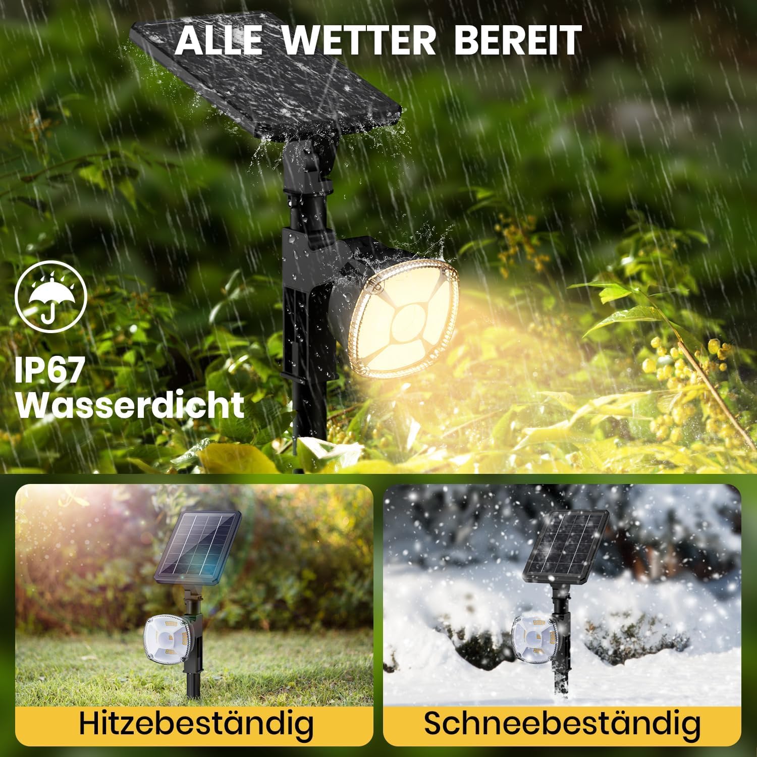 36 LED solar spotlights