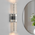 YOOCHUENG LED Crystal Wall Lamp – Modern Art Deco, Silver