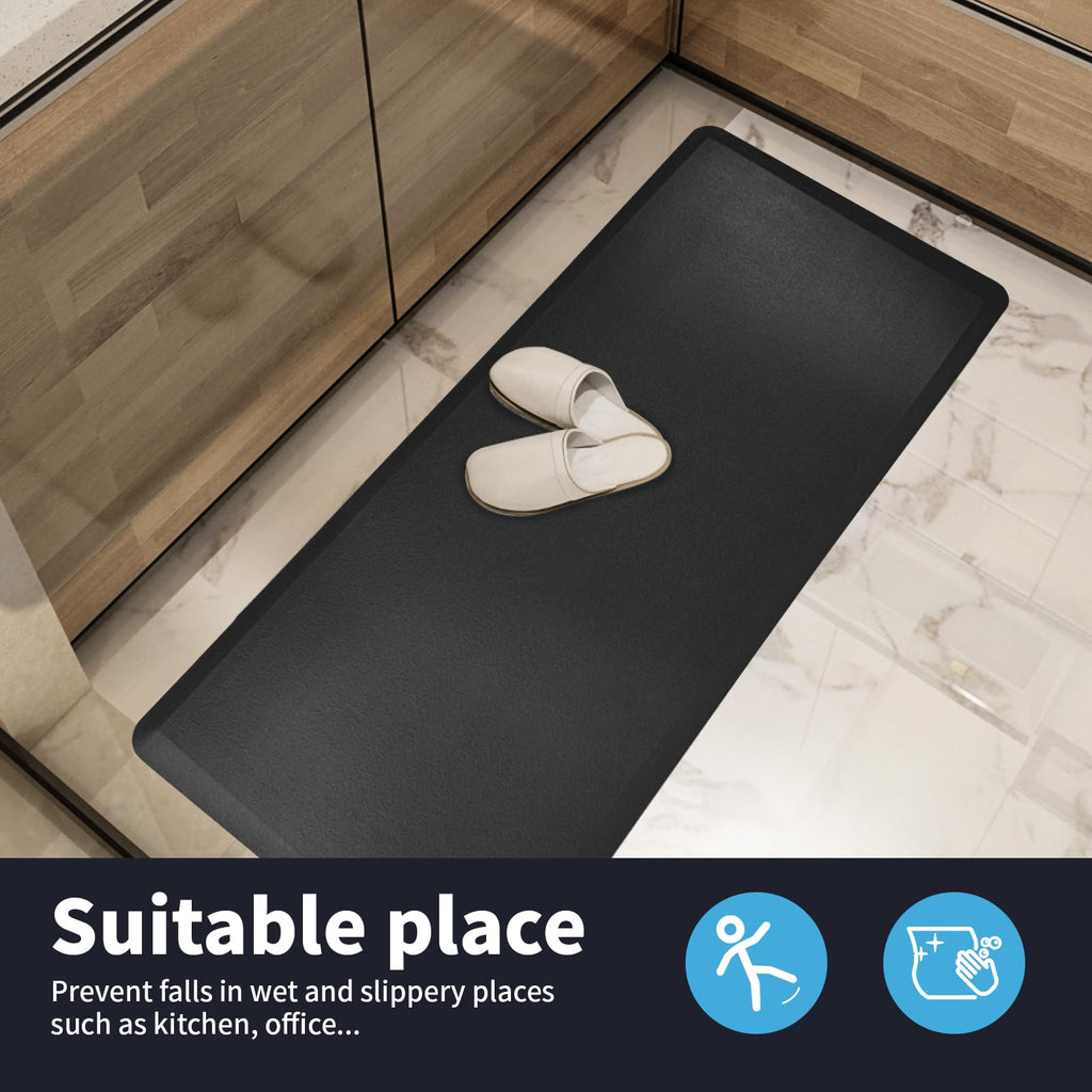 Kitchen Anti-Fatigue Mat Industrial Floor Mat 120 x 44 x 1.9 cm – Black