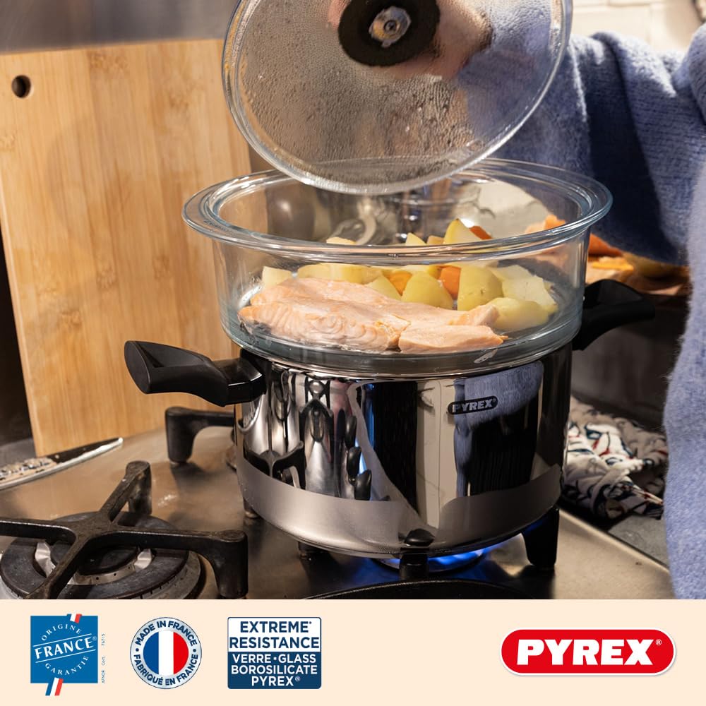 Pyrex Steamer with Lid - Steaming for Health and Flavor