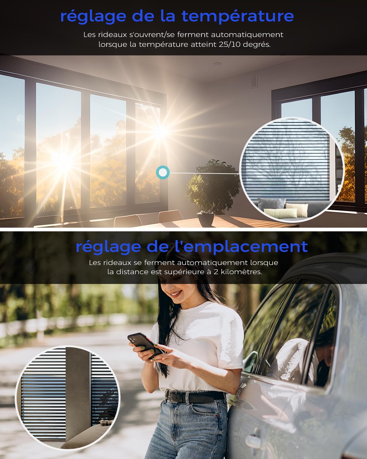 HEUXGIR WiFi Blind Timer Smart Switch Compatible with Alexa/Google Home – 4 pcs